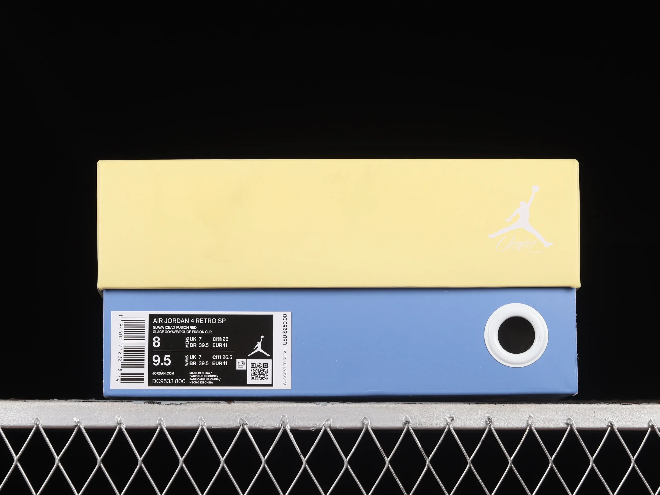 All categories Air Jordan Jordan series basketball shoes Air Jordan 4 OG version Union La x Air Jordan 4 Retro AJ4 Joe 4 Union Pink Blue Knights DC9533-800